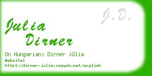 julia dirner business card
