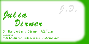 julia dirner business card